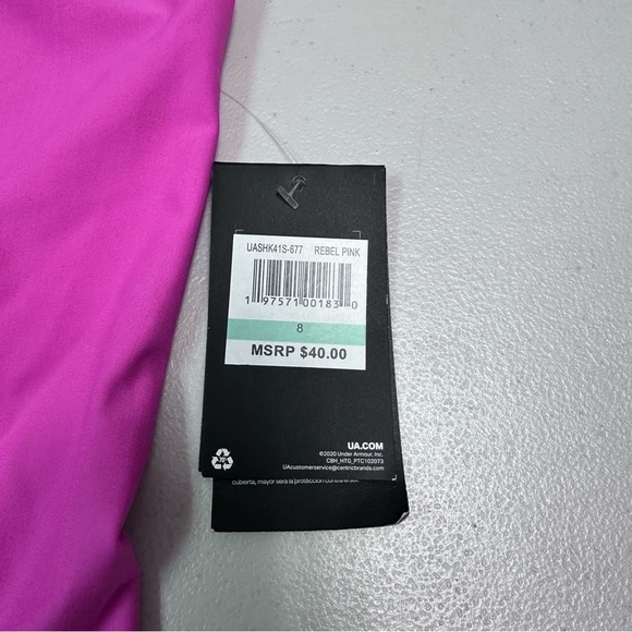 Under Armour Girls Pink One-Piece Swimsuit - Picture 5 of 6